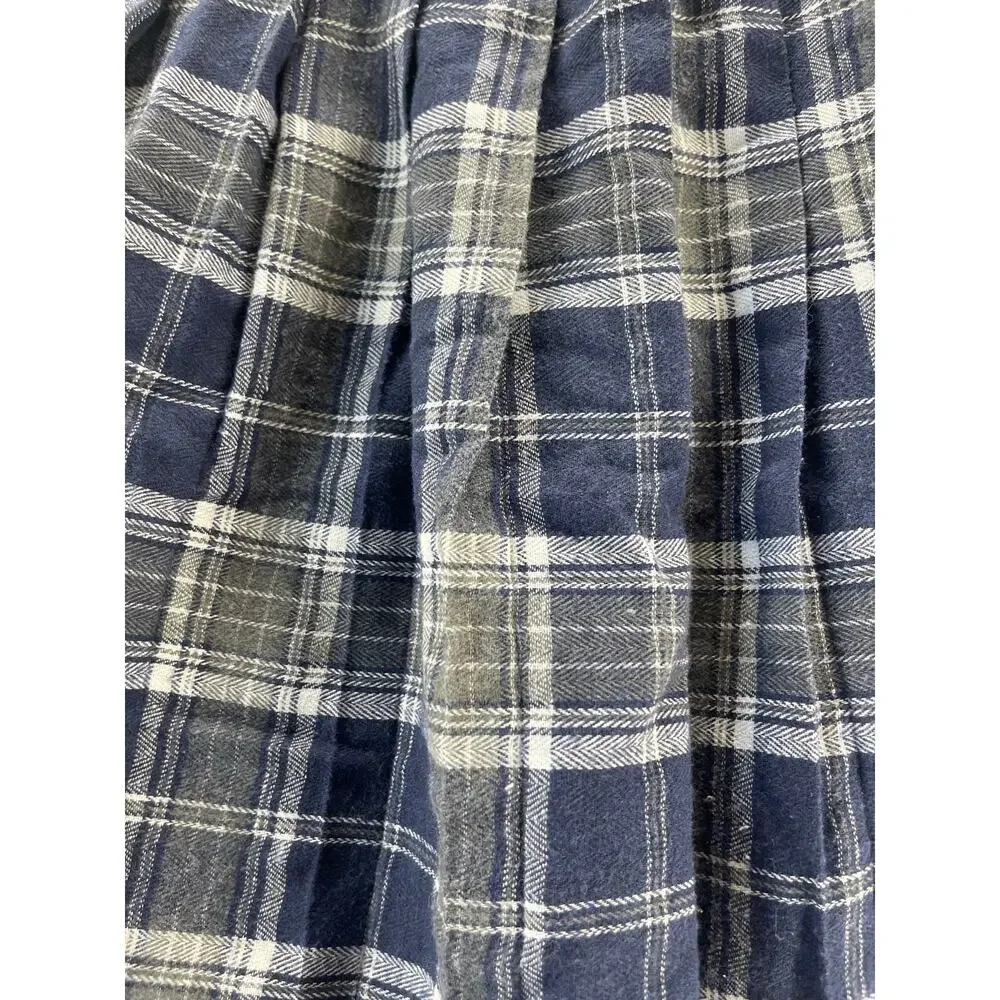 Unbranded Girls Navy Blue Plaid Pleated Mini Skirt Youth School Uniform